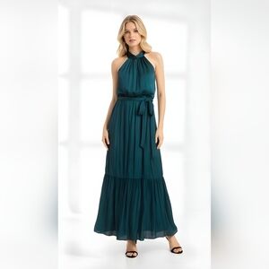 Banana Republic Teal Halter Maxi Dress